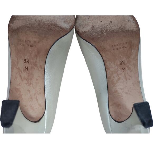 ANNE KLEIN Cream Pearlized Pumps Size 8.5 Heels Wedding Career Special Occasion - Picture 13 of 14